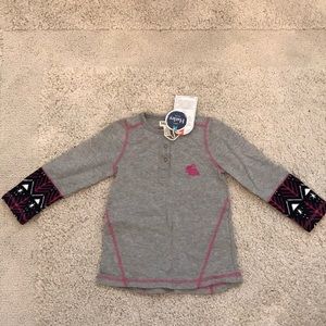 Girls glitter French terry top - ages 4